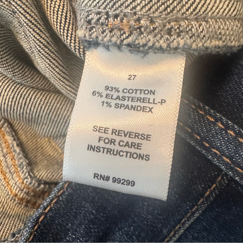 EVEREVE Dark Wash Denim Shorts Size 27 Mid Rise Stretch Jean Shorts - Picture 5 of 5